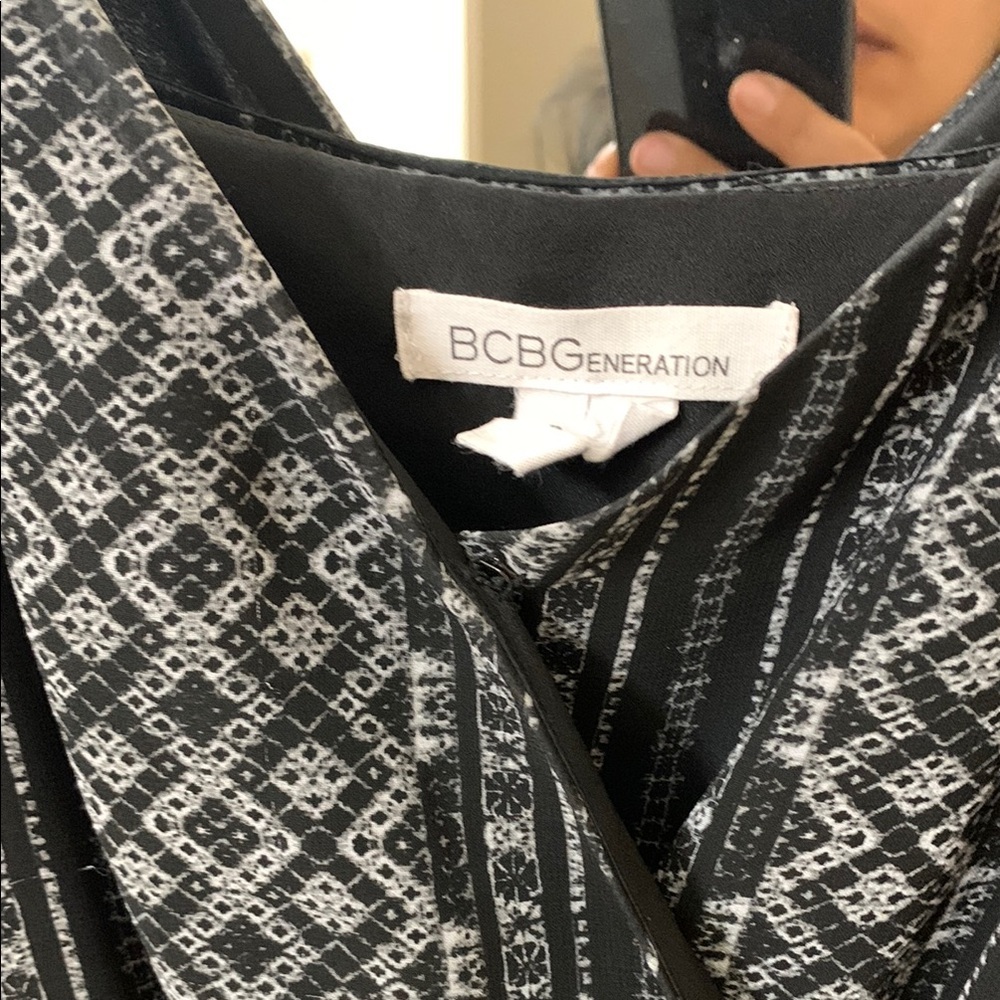 Bcbgeneration Black And White Patterned Dress - image 2
